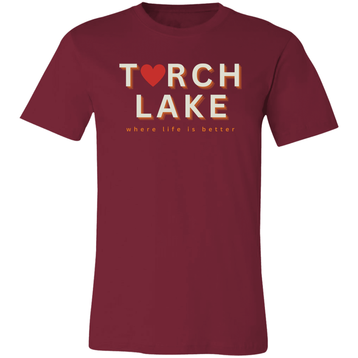 Torch Lake ~Where Life is Better Unisex JerseyTee