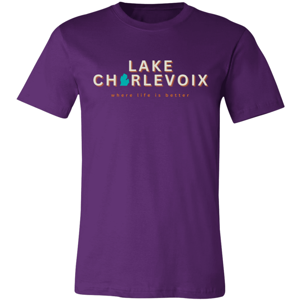 Lake Charlevoix ~Where Life is Better Unisex Jersey Tee