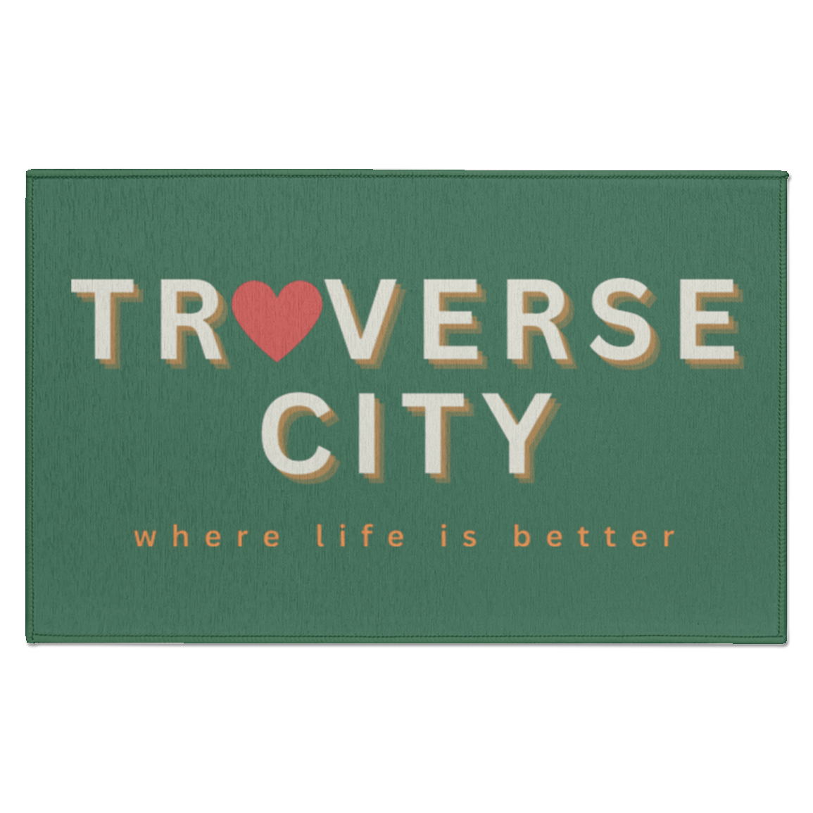 Traverse City ~Where Life is Better Accent Rug