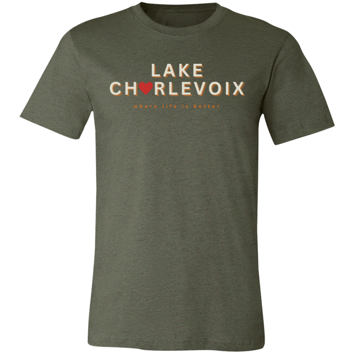Lake Charlevoix ~Where Life is Better Unisex Jersey Tee