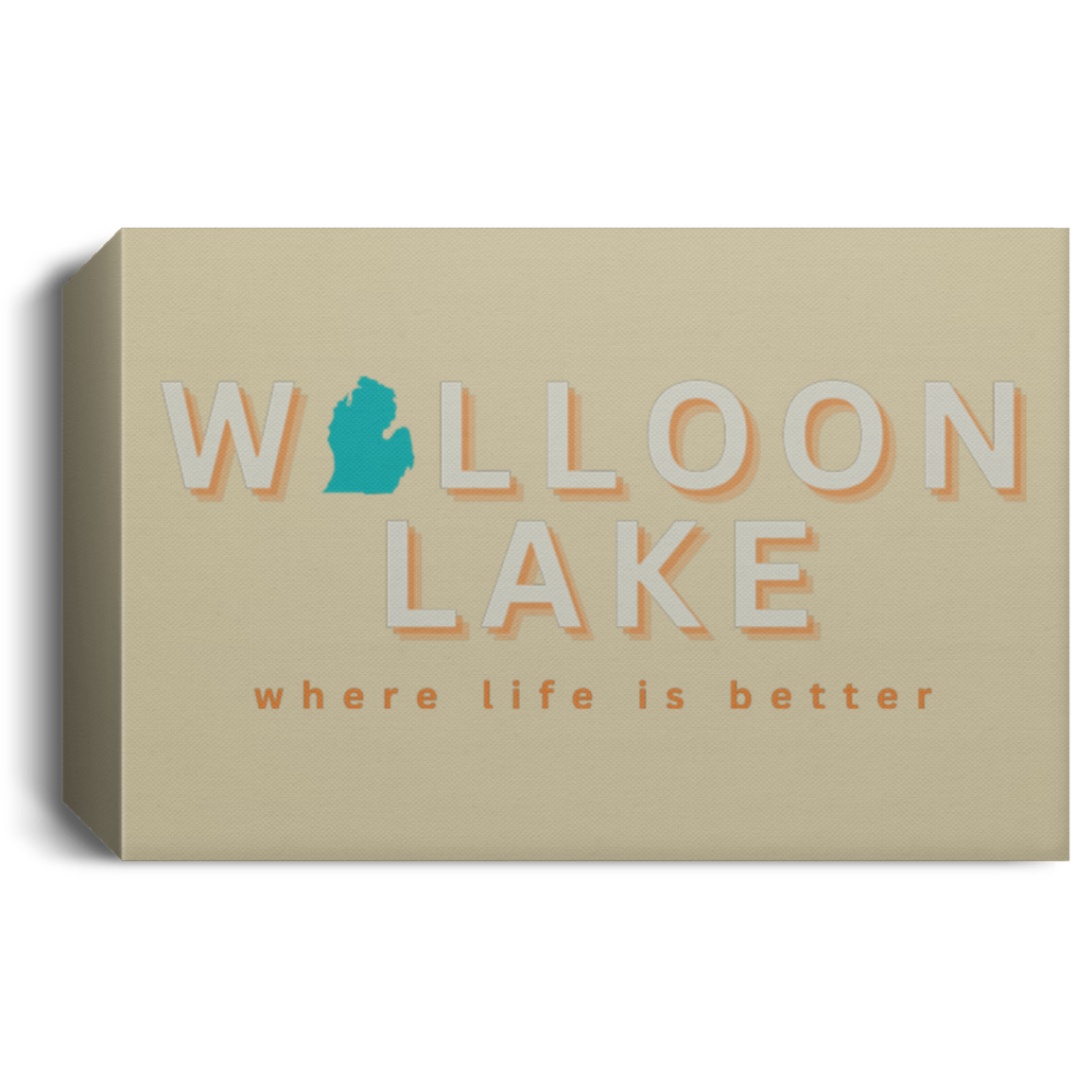 Walloon Lake ~Where Life is Better Deluxe Landscape Canvas