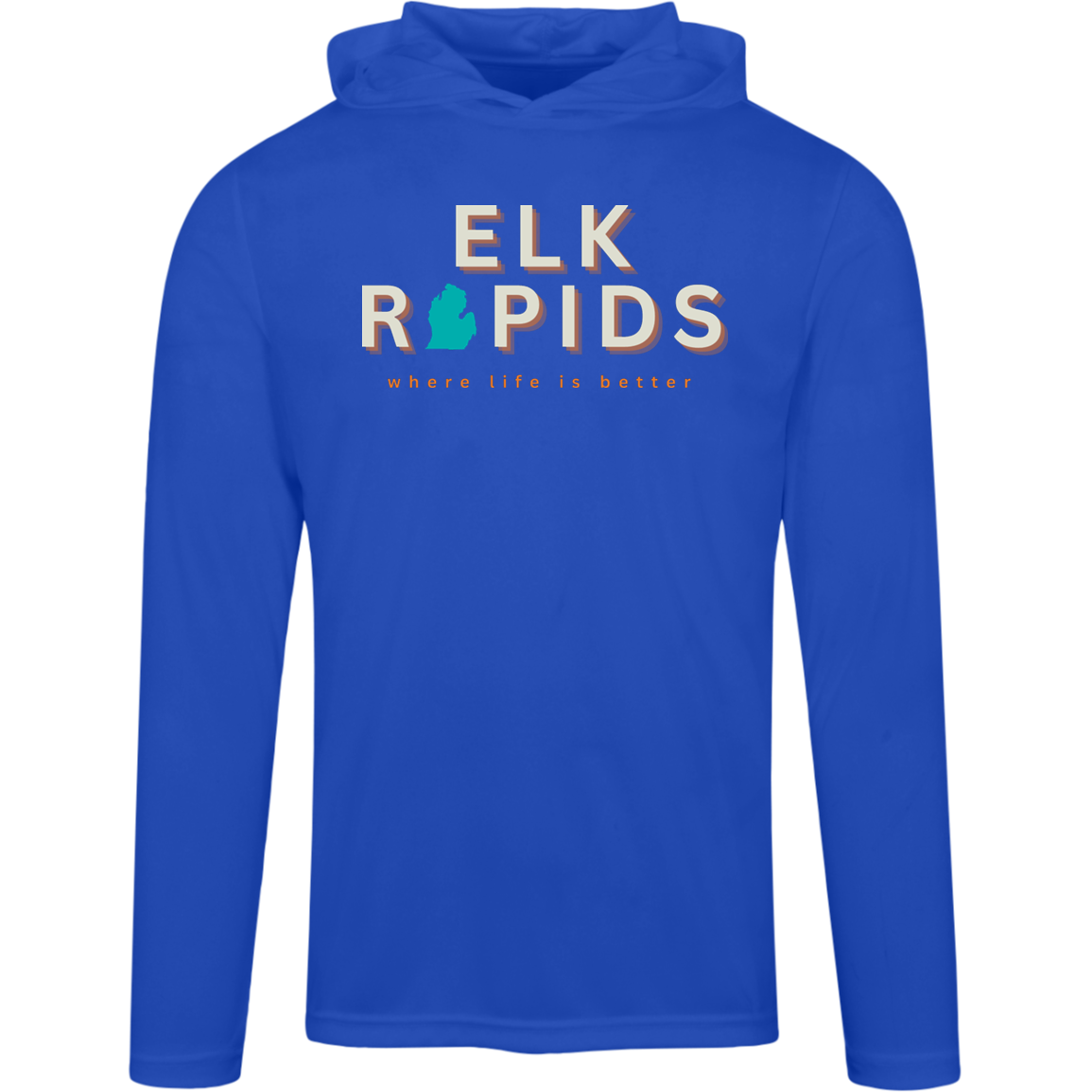 Elk Rapids ~ Where Life is  Better Men's Super-Lite Performance Hoodie