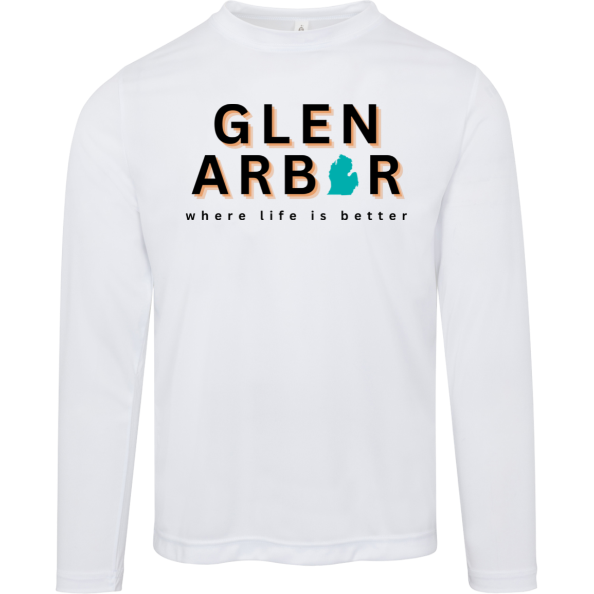 Glen Arbor~Where Life is Better Men's Performance Long Sleeve Tee