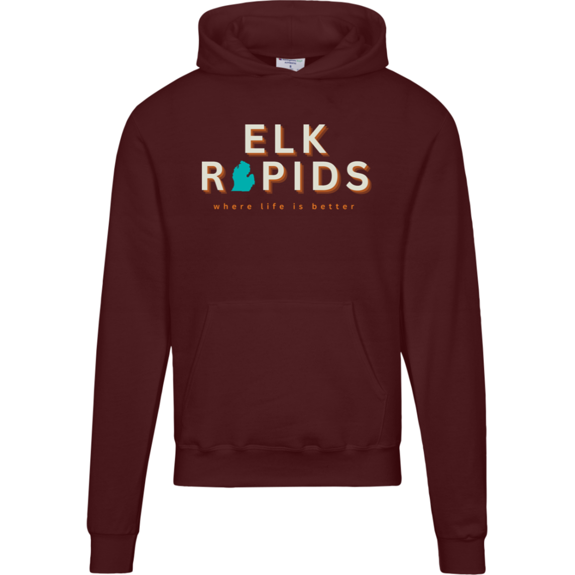 Elk Rapids~Where Life is Better Men's Beachcomber Hoodie