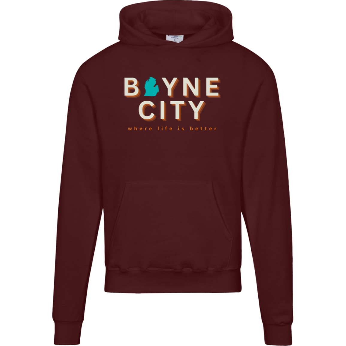 Boyne City~Where Life is Better Men's Beachcomber Hoodie