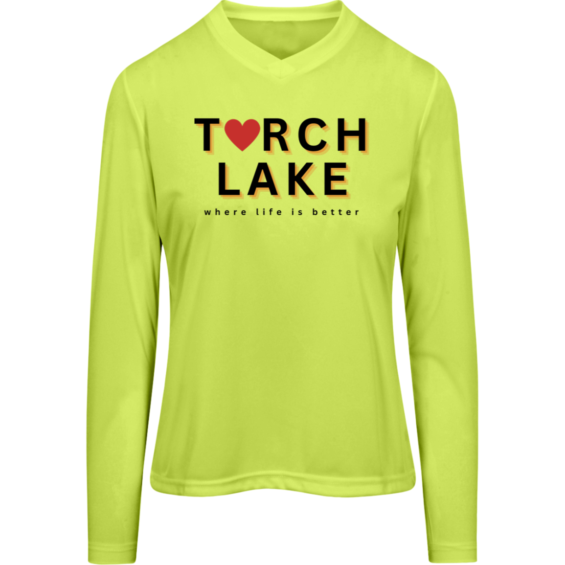 Torch Lake~Where Life is Better Women's Long Sleeve PerformanceTee