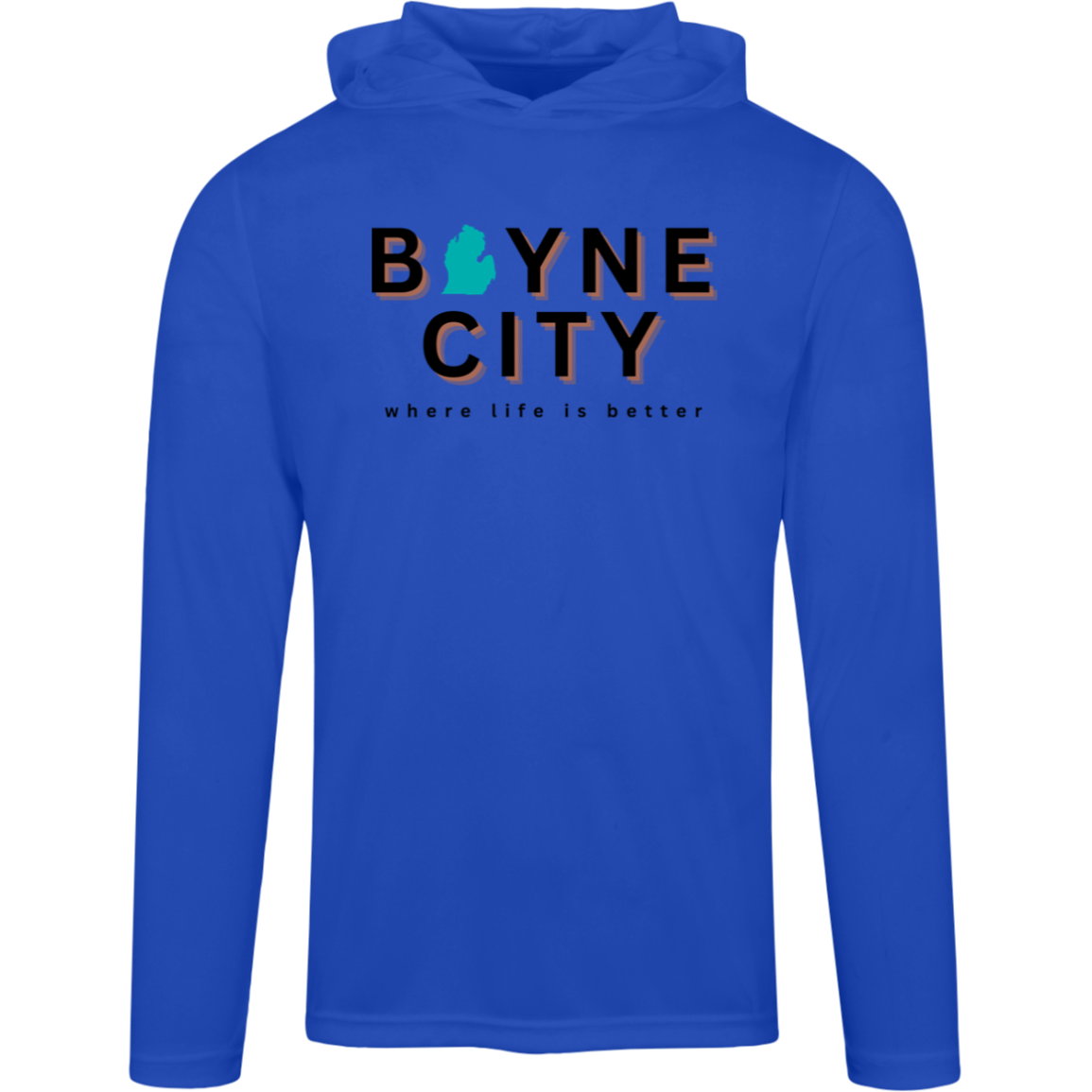 Boyne City~Where Life is Better Men's Super-Lite Performance Hoodie