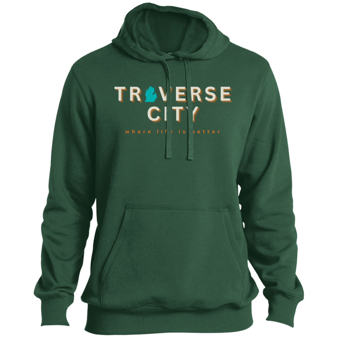 Traverse City ~Where Life is Better Beachcomber Men's Hoodie