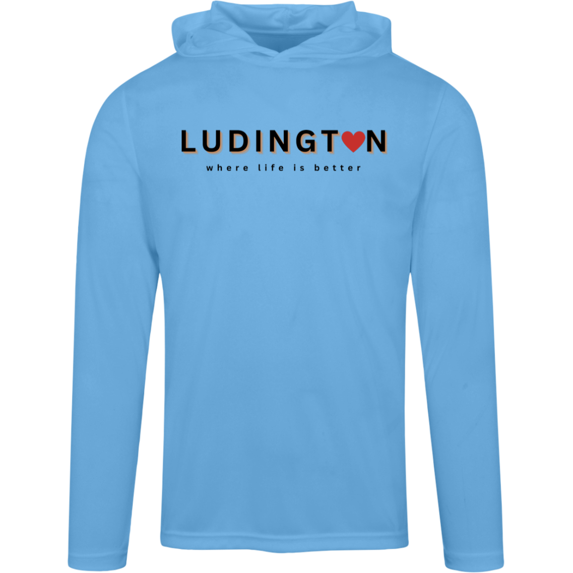 Ludington ~Where Life is Better Men's  Super-Life Performance HoodieUnisex Super Soft Tee