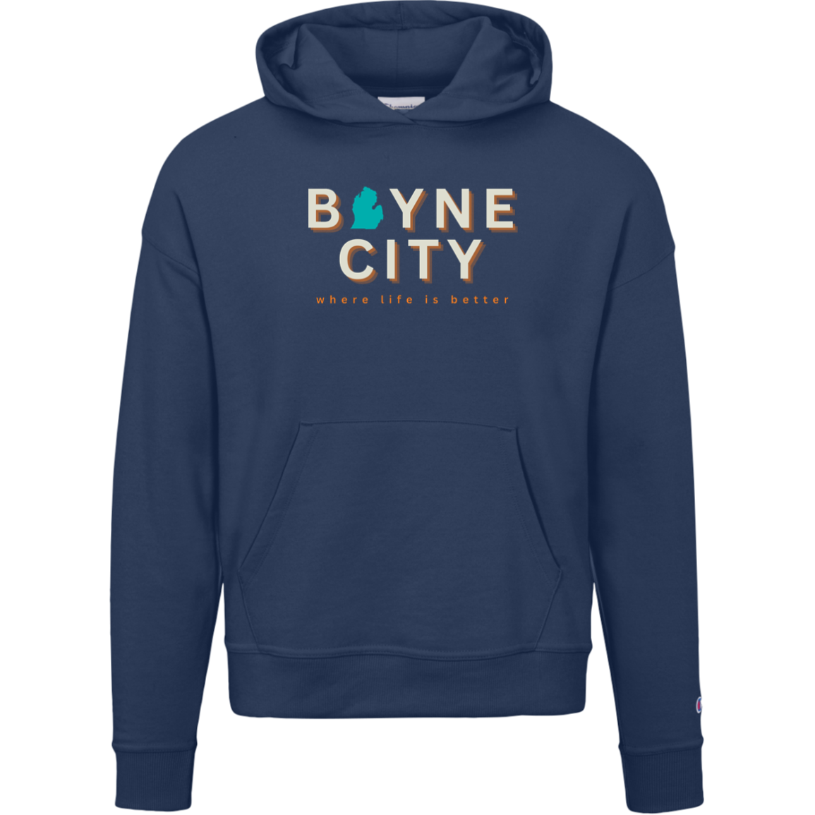 Boyne City~Where Life is Better Women's Beachcomber Hoodie