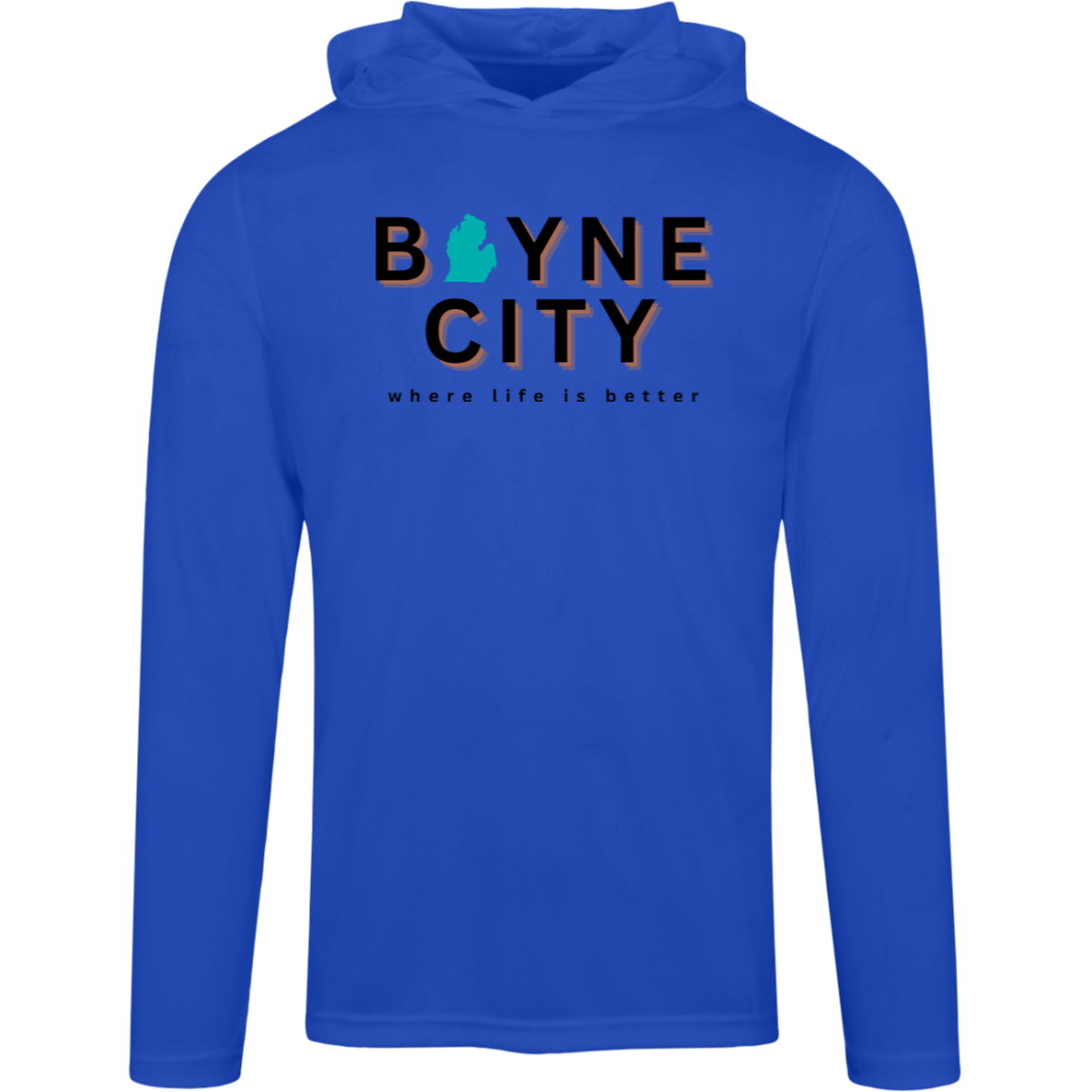 Boyne City~Where Life is Better Men's Super-Lite Performance Hoodie