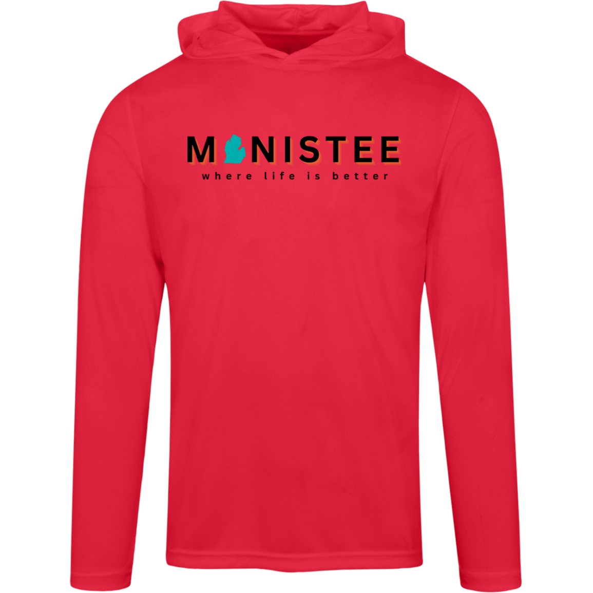 Manistee~Where Life is Better Men's Super-Lite Performance Hoodie