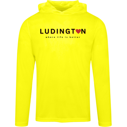 Ludington ~Where Life is Better Men's  Super-Life Performance HoodieUnisex Super Soft Tee