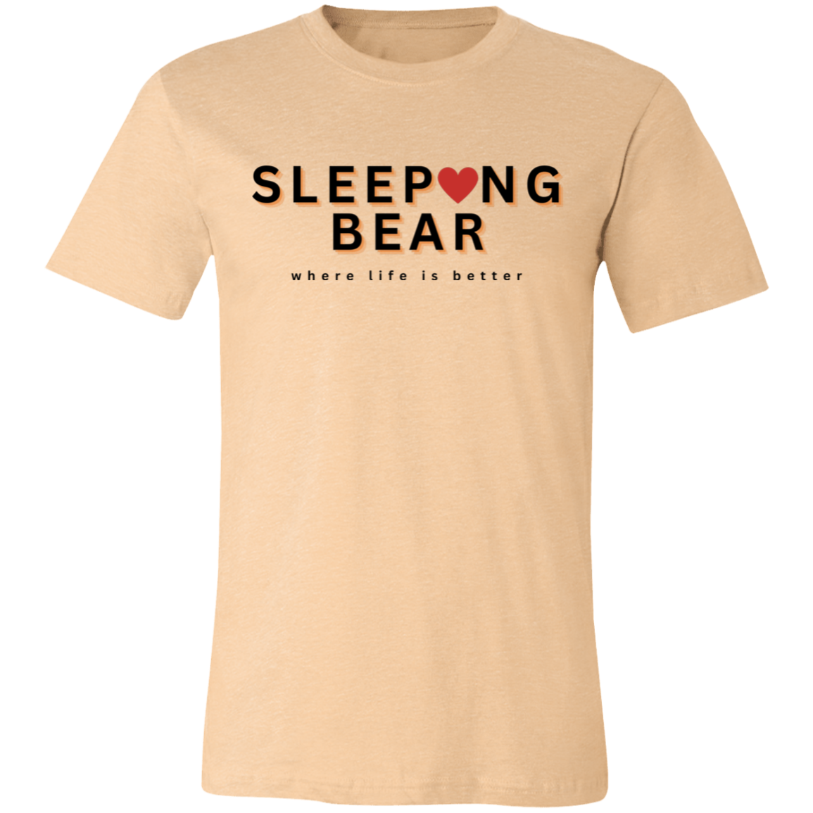 Sleeping Bear ~Where Life is Better  Unisex Jersey Tee