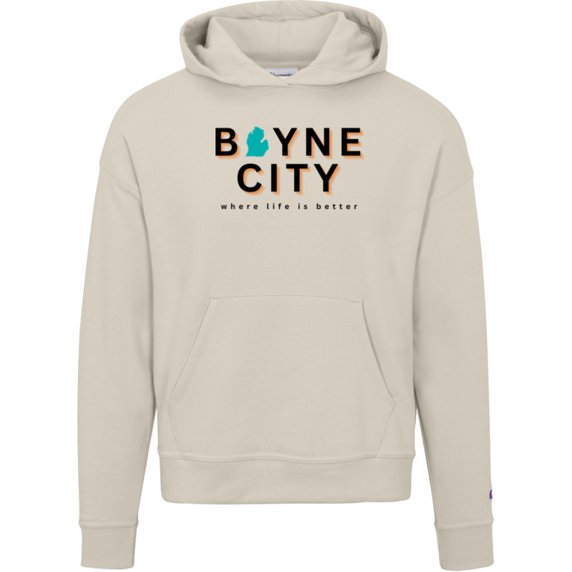 Boyne City~Where Life is Better Women's Beachcomber Hoodie