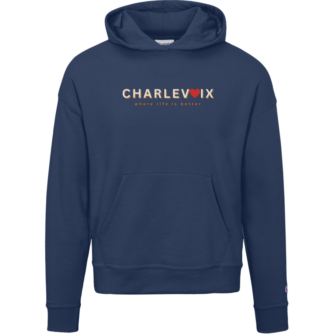 Charlevoix~Where Life is Better Women's Beachcomber Hoodie