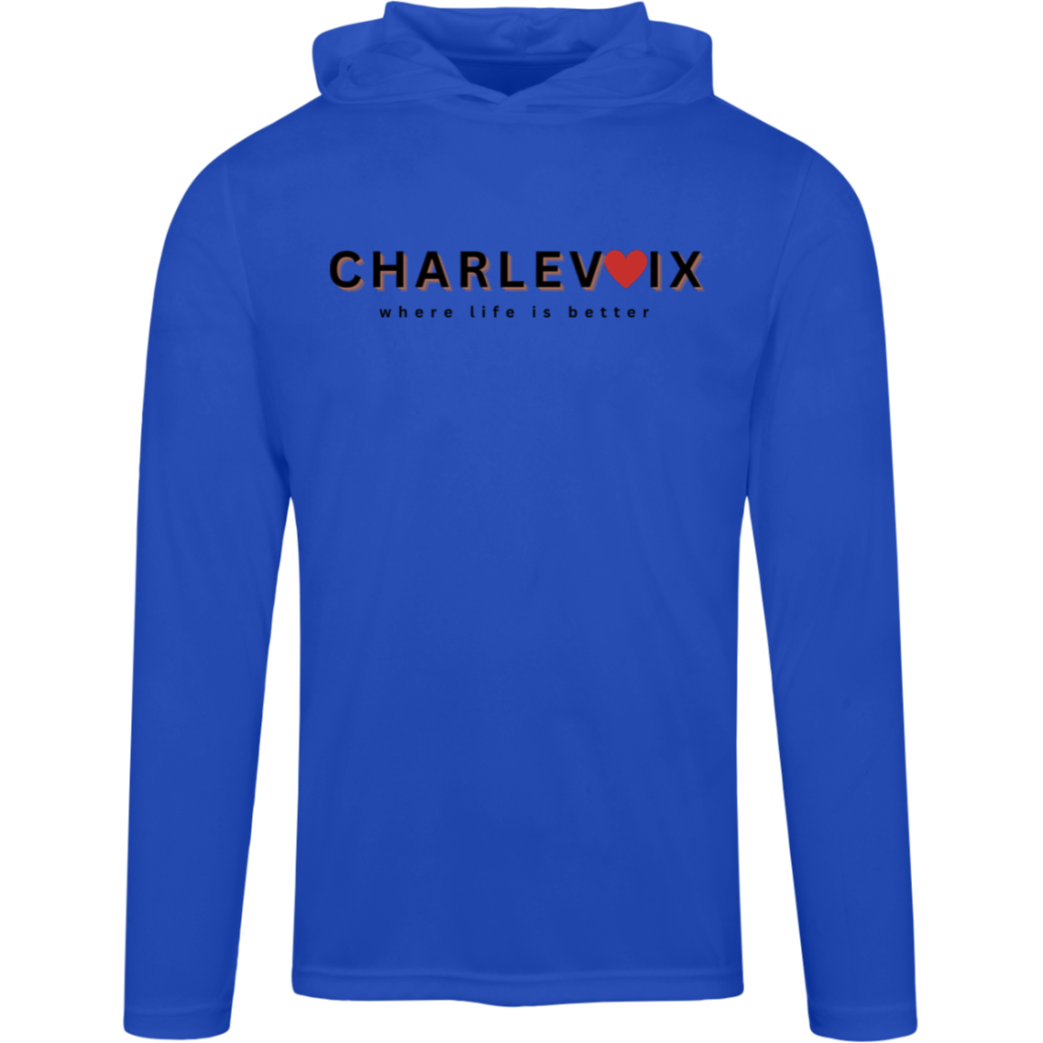 Charlevoix~Where Life is Better Men's Super-Lite Performance Hoodie