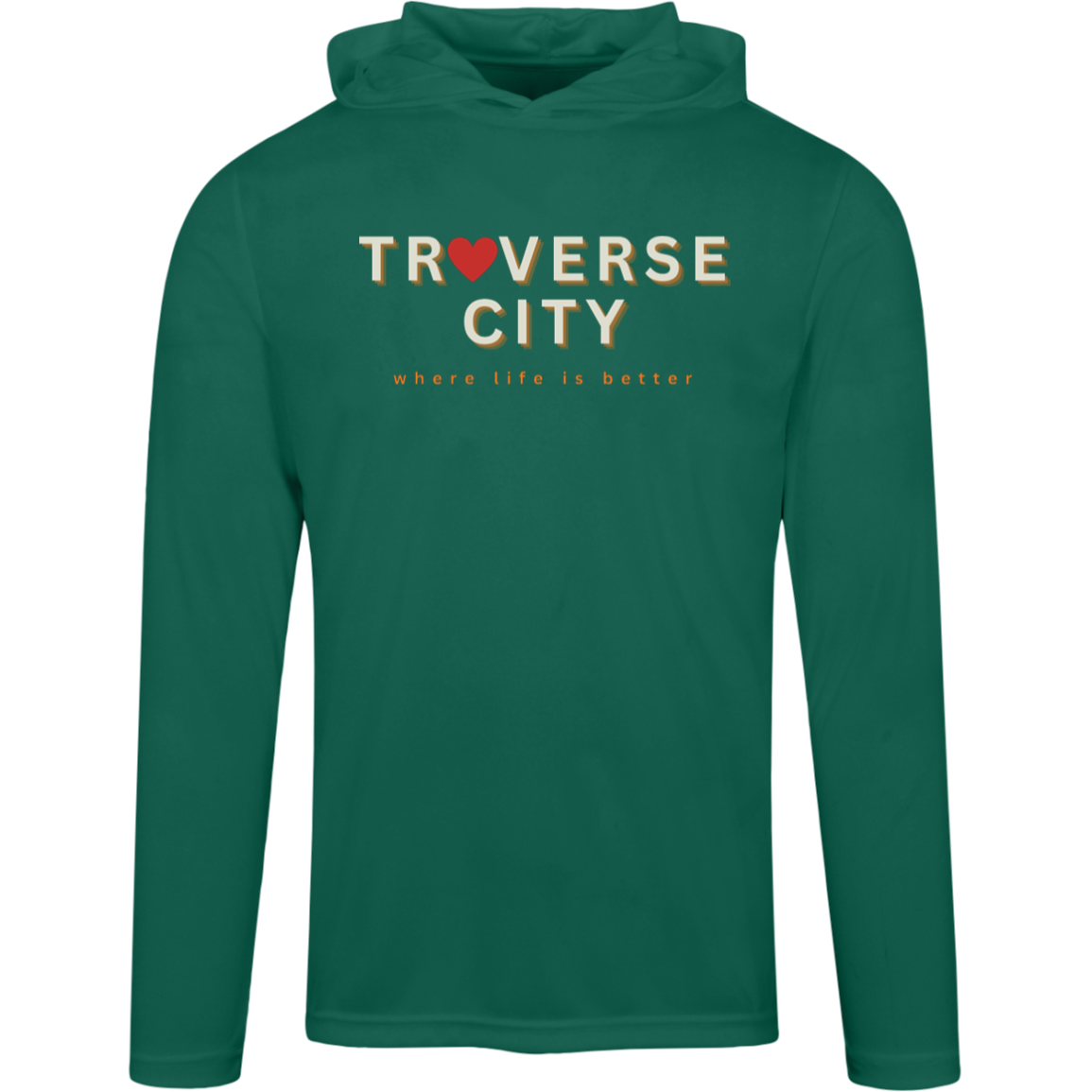 Traverse City ~Where Life is Better Men's Performance Super-Lite Hoodie