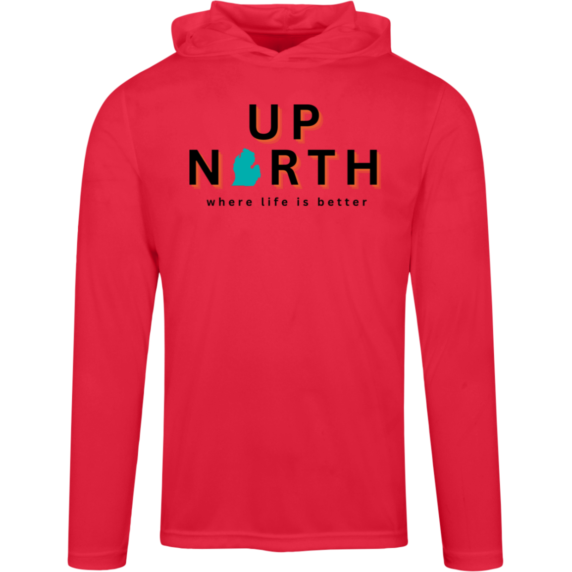 Up North~Where Life is Better Men's Super-Lite Performance Hoodie