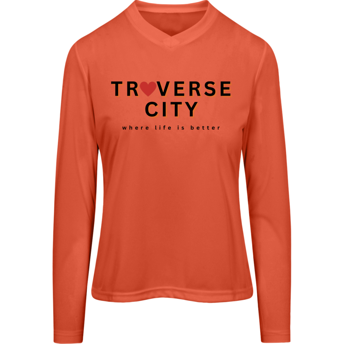 Traverse City~Where Life is Better Women's Women's Long Sleeve Performance Tee