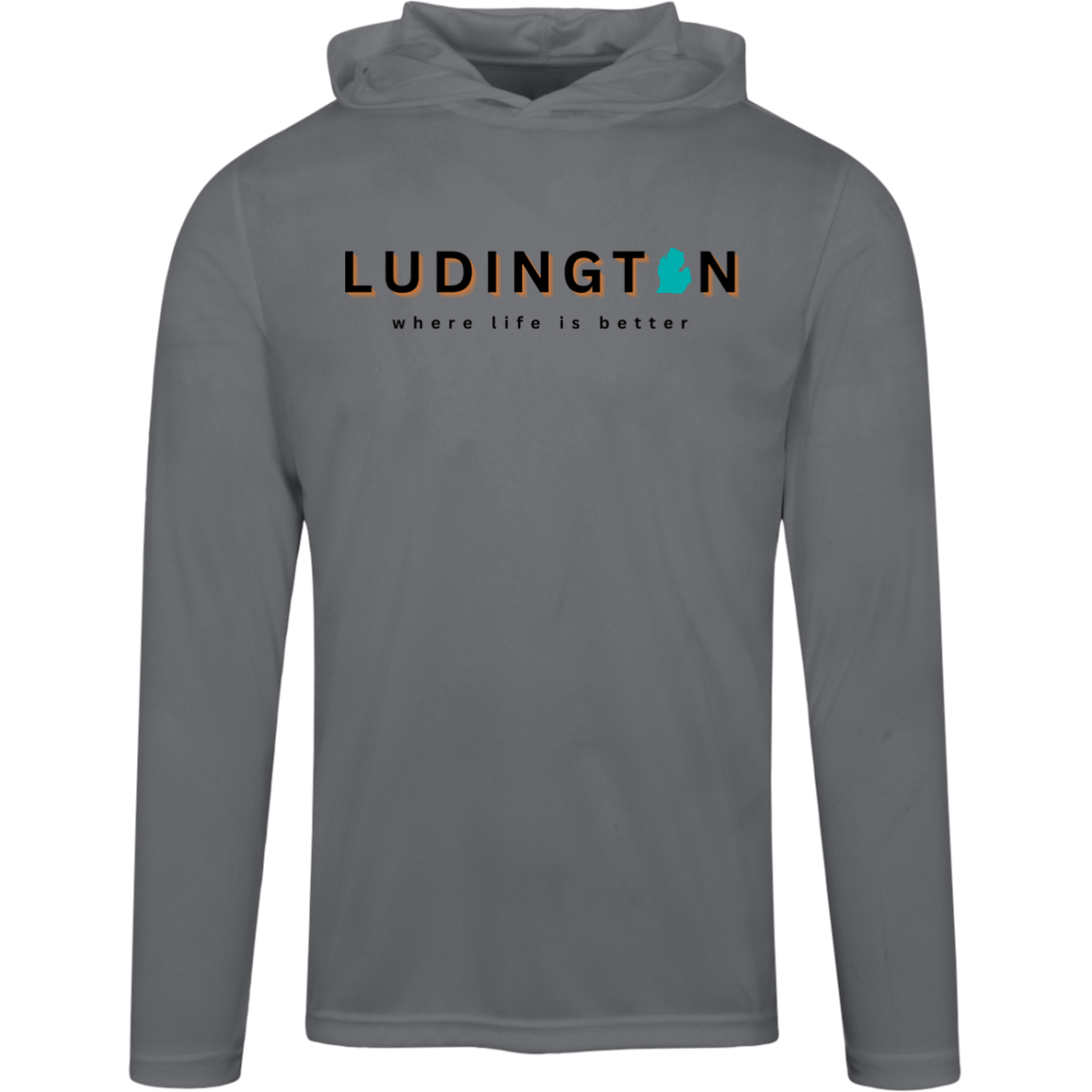 Ludington~Where Life is Better Men's Super-Lite Performance Hoodie