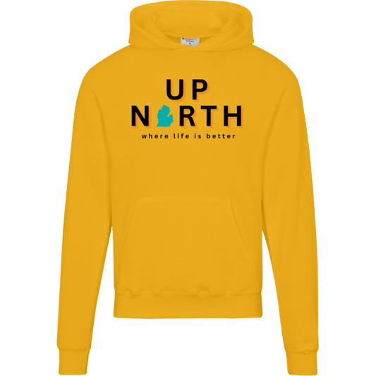 Up North~Where Life is  Better Men's Beachcomber Hoodie