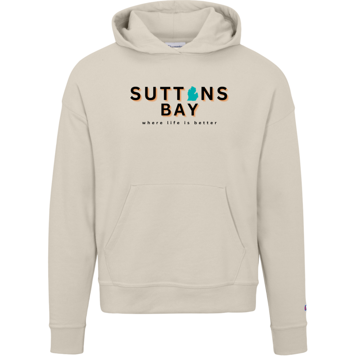 Suttons Bay~Where Life is Better Women's Beachcomber Hoodie