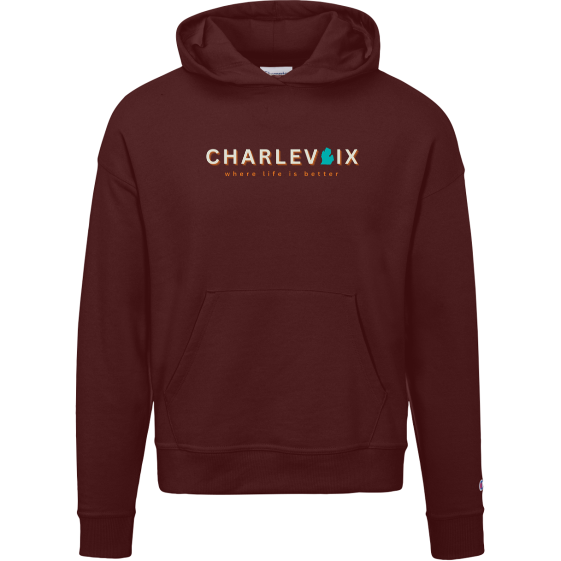 Charlevoix~Where Life is Better Women's Beachcomber Hoodie