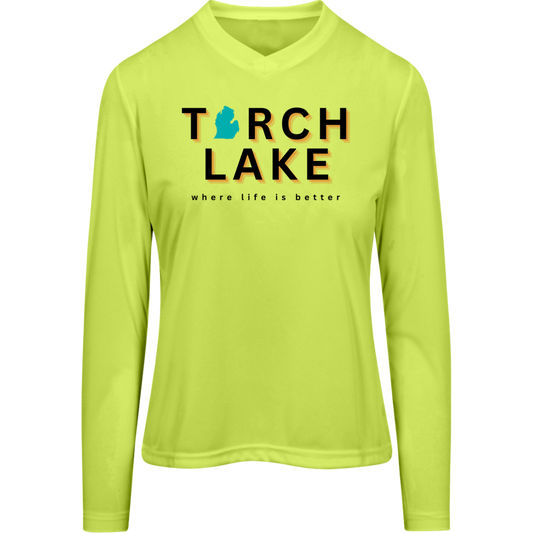 Torch Lake~Where Life is Better Women's Long Sleeve Performance Tee