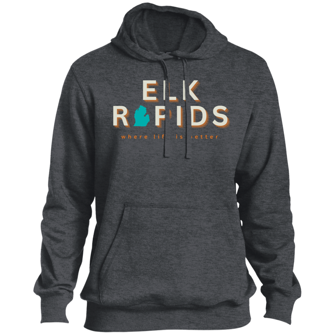 Elk Rapids ~ Where Life is Better Beachcomber Men's Hoodie