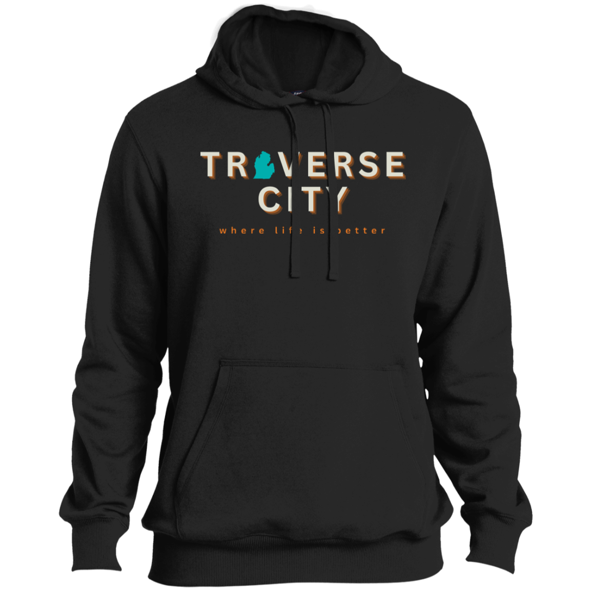 Traverse City ~Where Life is Better Beachcomber Men's Hoodie