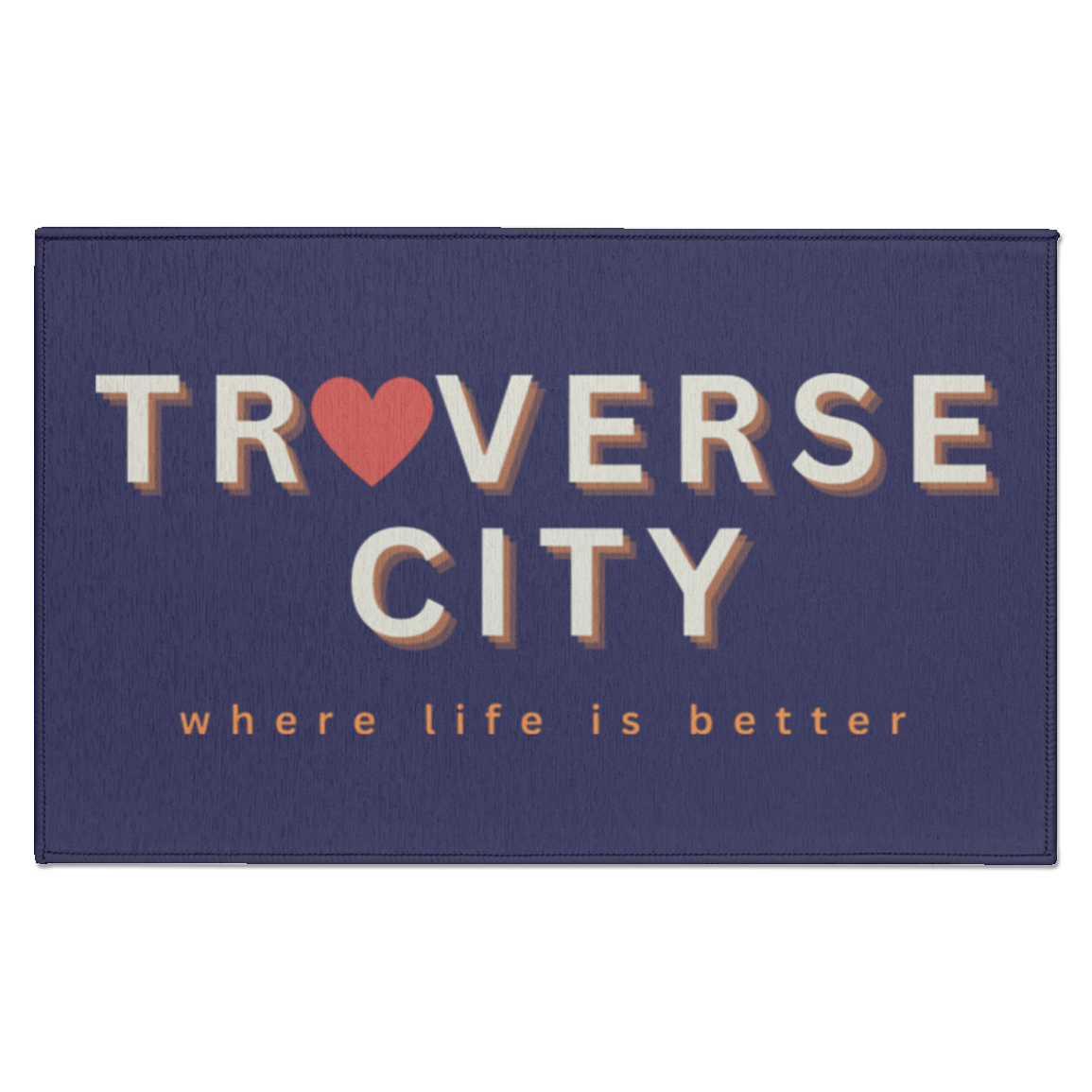 Traverse City ~Where Life is Better Accent   Rug