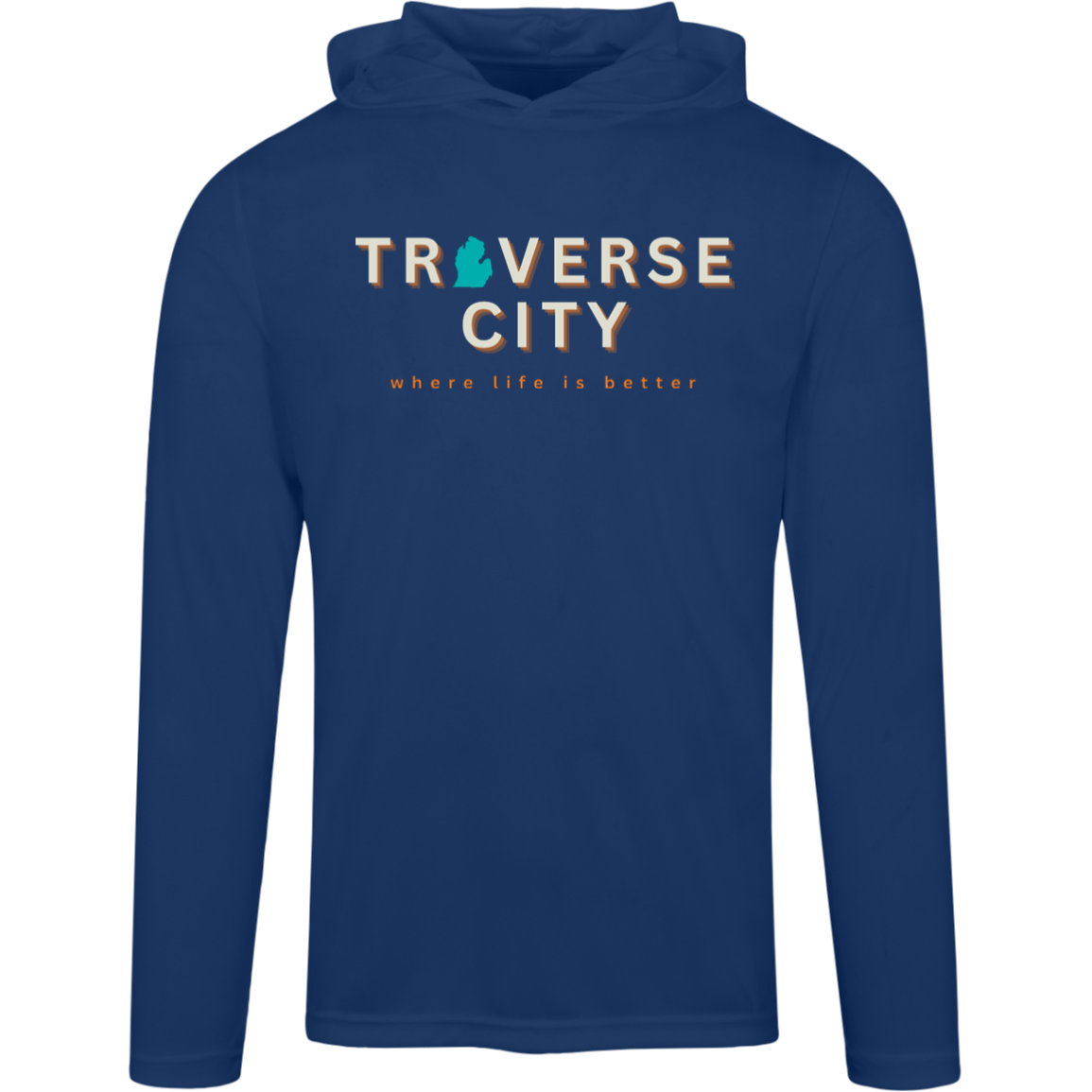 Traverse City~Where Life is Better Men's Performance Super-Lite Hoodie