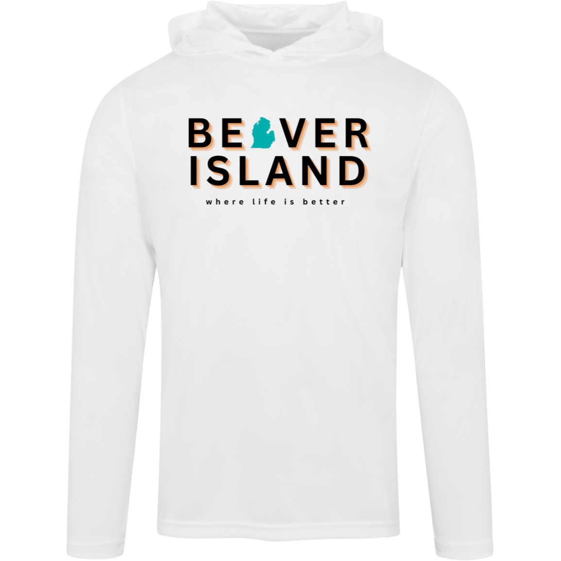 Beaver Island~Where Life is Better Men's Supper-Lite Performance Hoodie