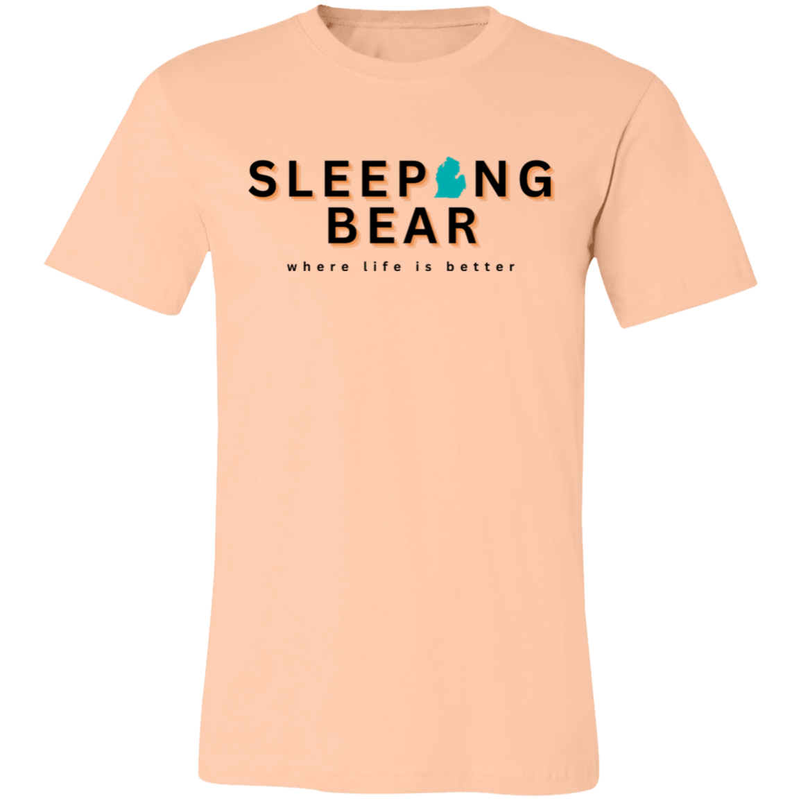 Sleeping Bear ~Where Life is Better  Unisex Jersey Tee