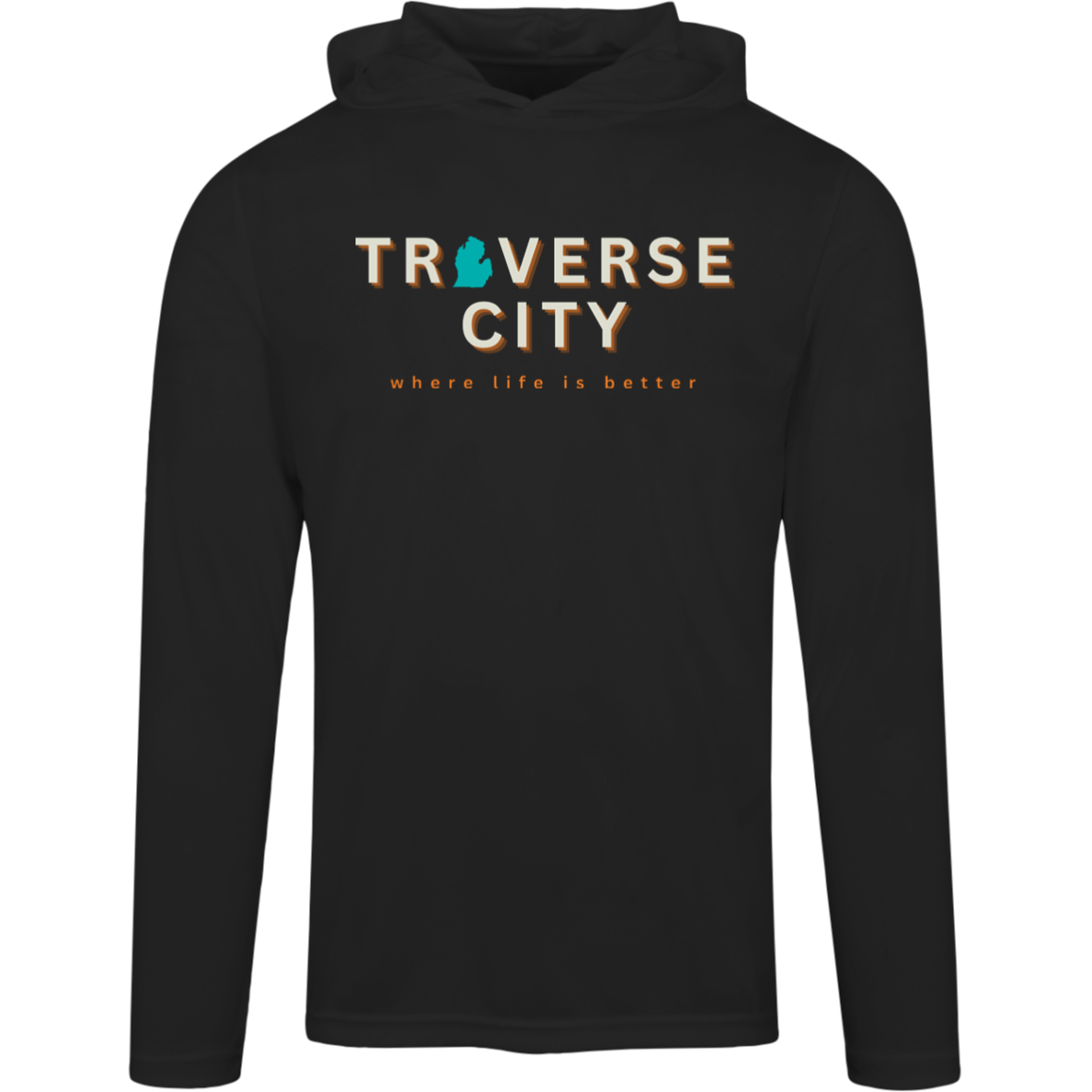 Traverse City~Where Life is Better Men's Performance Super-Lite Hoodie