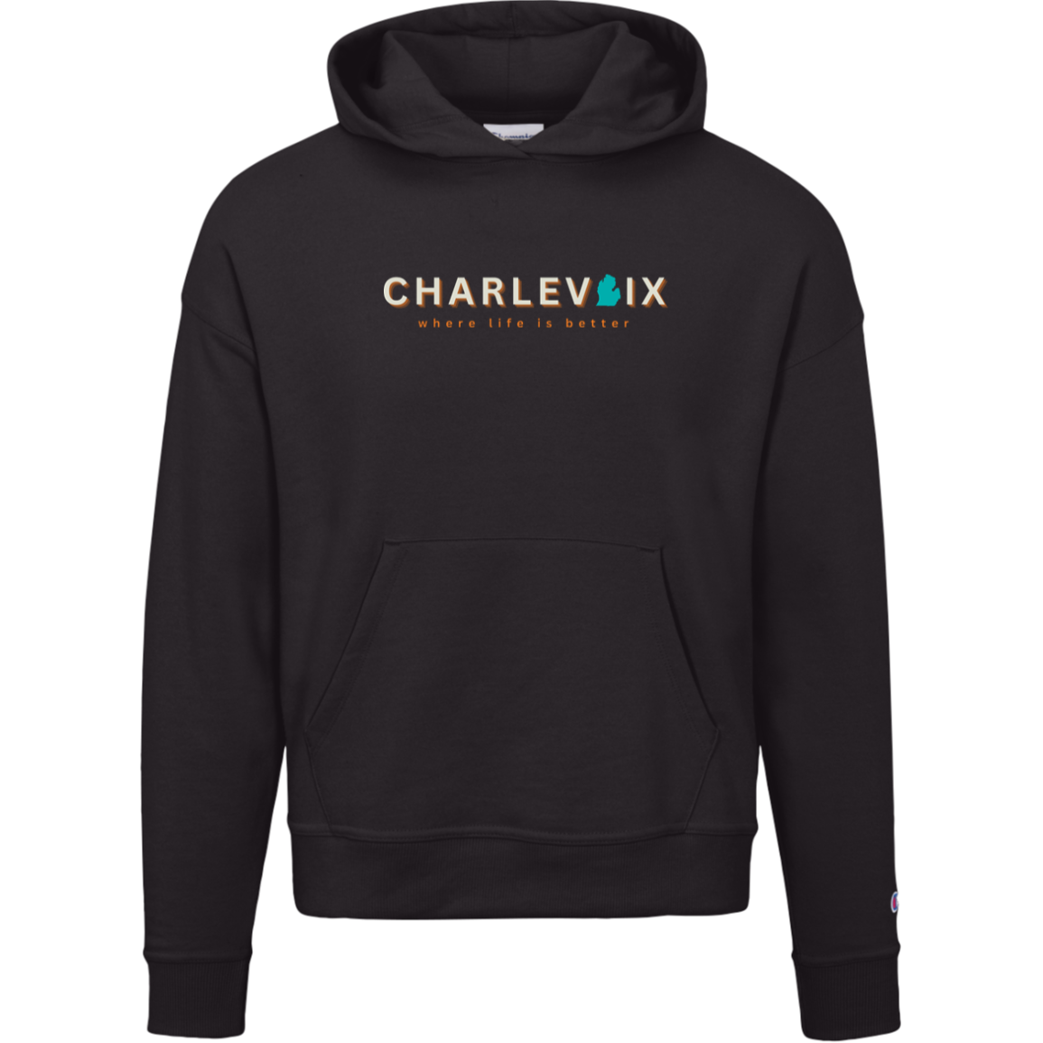 Charlevoix~Where Life is Better Women's Beachcomber Hoodie