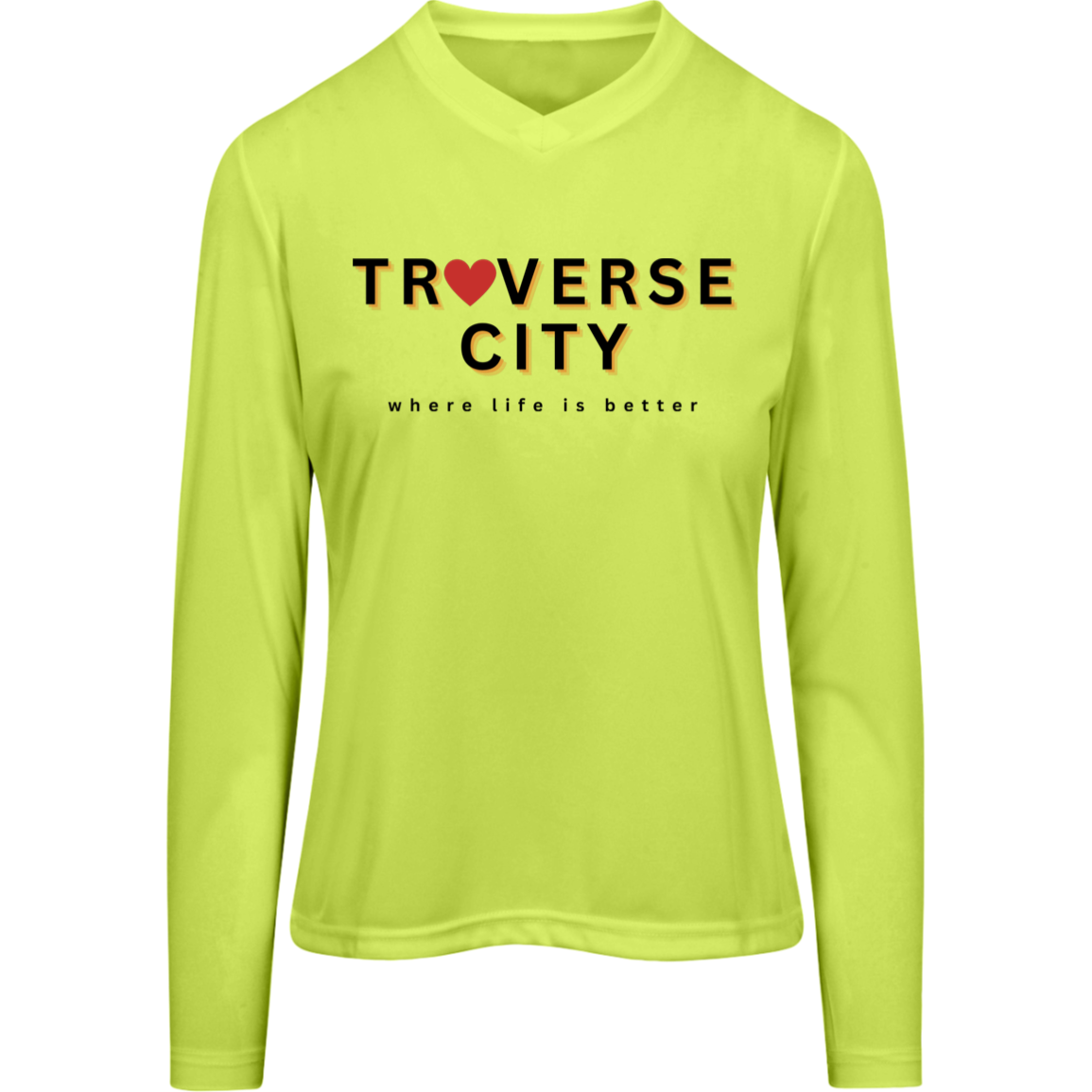 Traverse City~Where Life is Better Women's Women's Long Sleeve Performance Tee