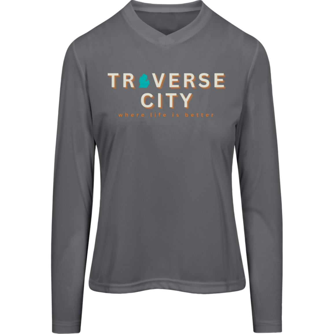 Traverse City~Where Life is Better Women's Performancd Long Sleeve Tee