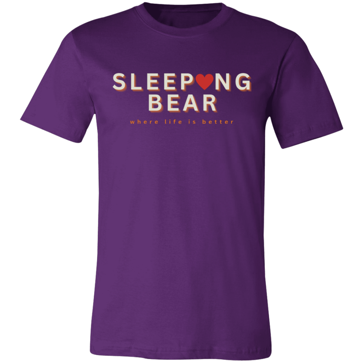 Sleeping Bear ~Where Life is Better  Unisex Jersey Tee