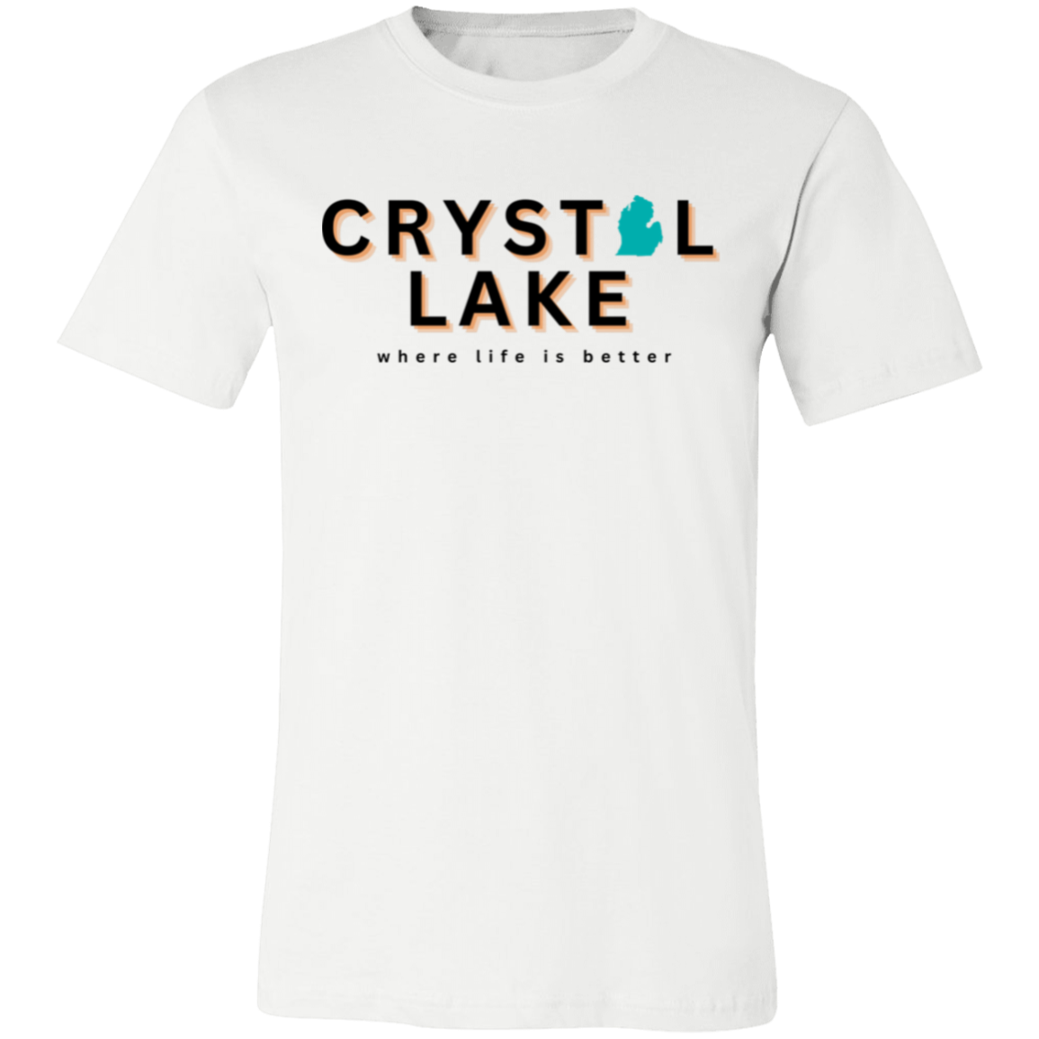 Crystal Lake ~Where Life is Better  Unisex Jersey Tee