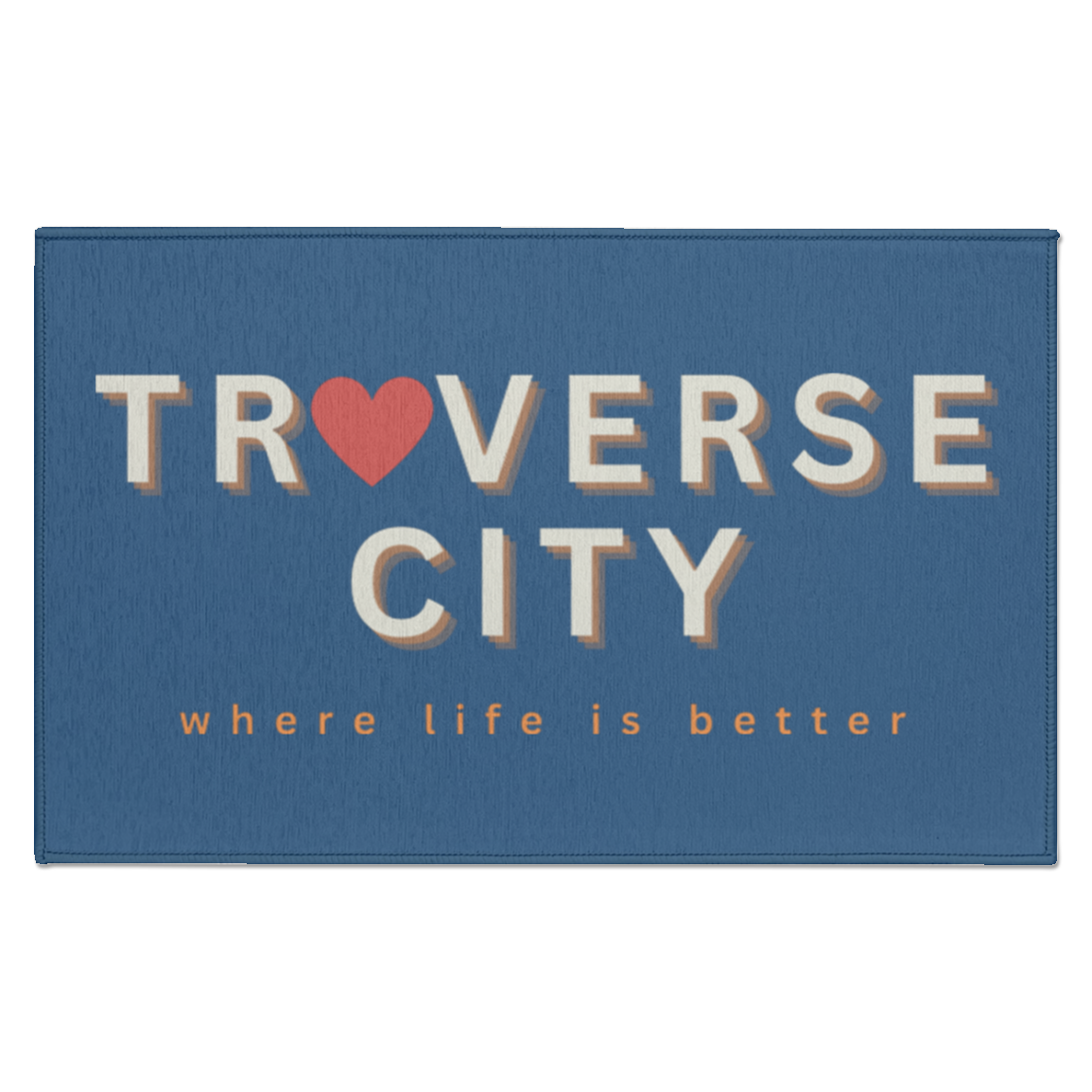 Traverse City ~Where Life is Better Accent   Rug