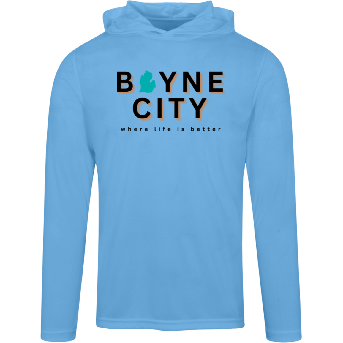 Boyne City~Where Life is Better Men's Super-Lite Performance Hoodie