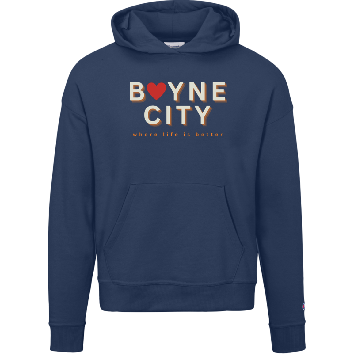 Boyne City~Where Life is Better Women's Beachcomber Hoodie