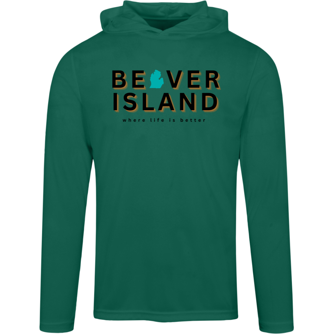 Beaver Island~Where Life is Better Men's Supper-Lite Performance Hoodie