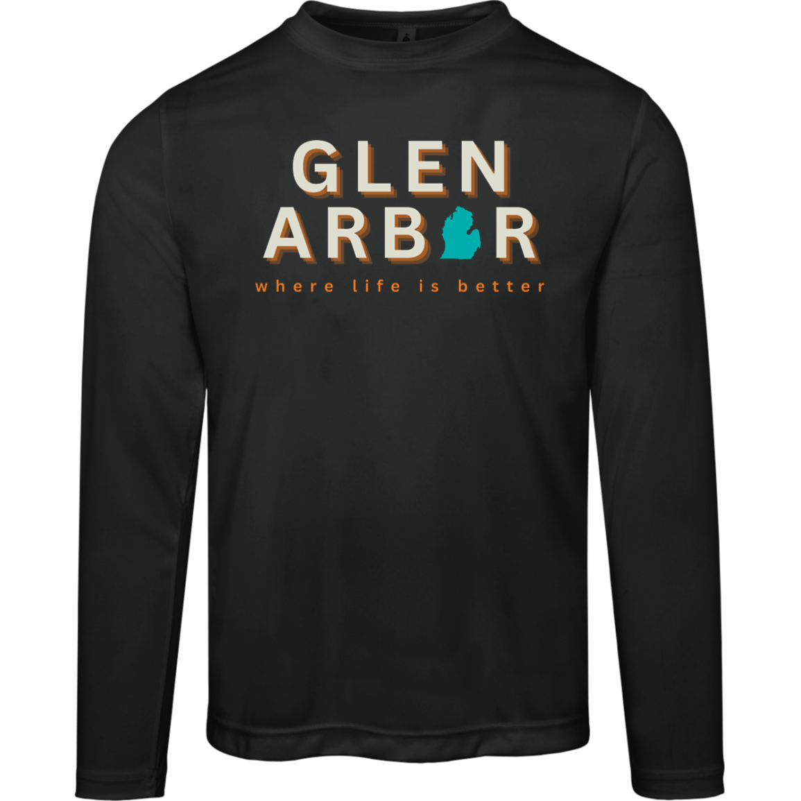 Glen Arbor~Where Life is Better Men's Performance Long Sleeve Tee