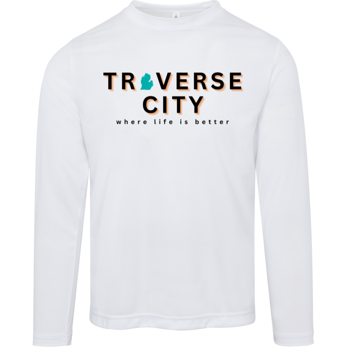 Traverse City~Where Life is Better Men's Performance Long Sleeve