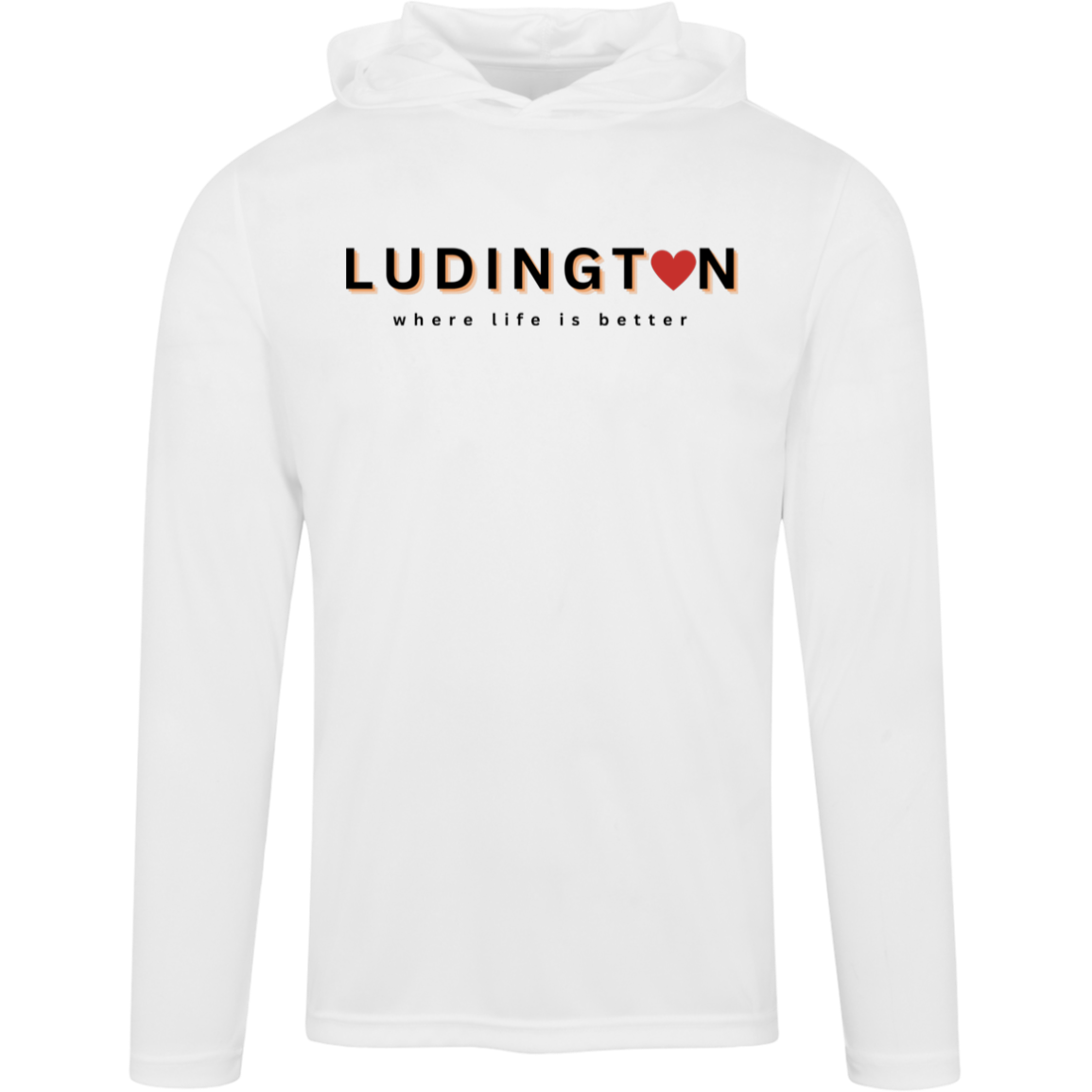 Ludington ~Where Life is Better Men's  Super-Life Performance HoodieUnisex Super Soft Tee