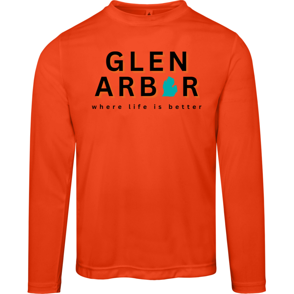 Glen Arbor~Where Life is Better Men's Performance Long Sleeve Tee