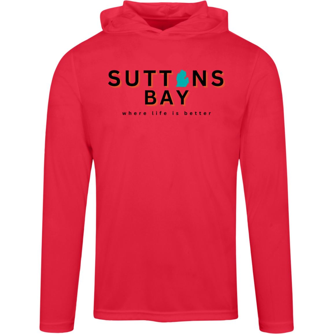 Suttons Bay~Where Life is Better Men's Super-Lite Performance Hoodie